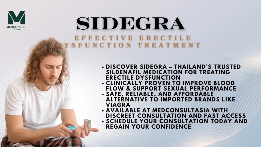 Sidegra Thailand – Effective Erectile Dysfunction Treatment | MedConsultAsia 1 sidegra1